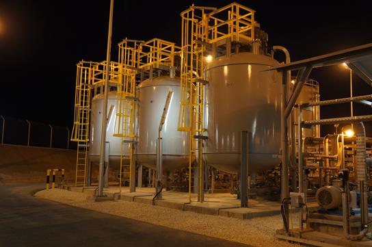 Oil and gas water treatment plant. Veolia's technology: Whittier PowerClean™