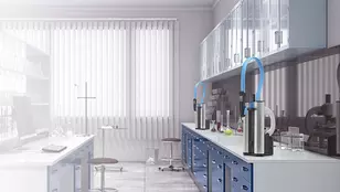 Laboratory showing a Purelab Flex unit